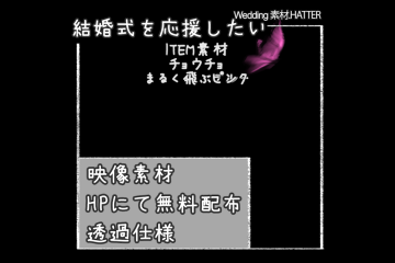 結婚式で使用できるフリーの無料テキスト素材free-Butterfly-movie