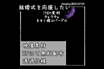 結婚式で使用できるフリーの無料テキスト素材free-Butterfly-movie