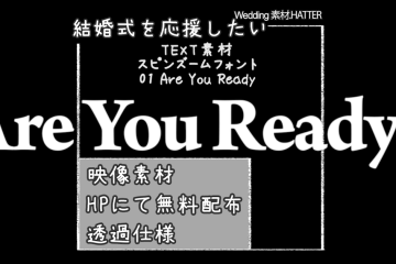 結婚式で使用できるフリーの無料テキスト素材free-spinzooml-font-movie