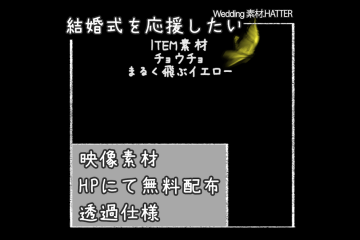 結婚式で使用できるフリーの無料テキスト素材free-Butterfly-movie