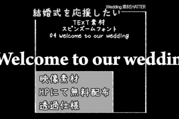 結婚式で使用できるフリーの無料テキスト素材free-spinzooml-font-movie