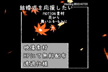 結婚式で使用できるフリーの無料テキスト素材free-flower(FALL)-MAPLE-movie