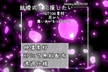 結婚式で使用できるフリーの無料テキスト素材free-flower(UP)-PETAL-movie