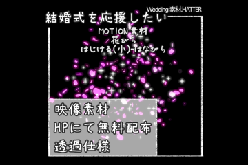 結婚式で使用できるフリーの無料テキスト素材free-flower(POP A)-PETAL-movie