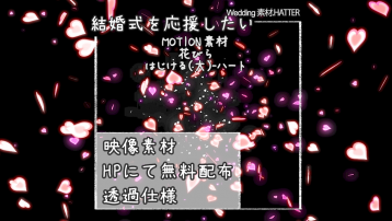 花びら はじける(大)-ハート