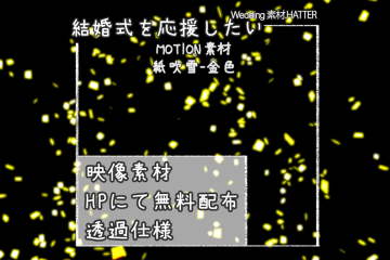 結婚式で使用できるフリーの無料モーション素材free-confetti-movie